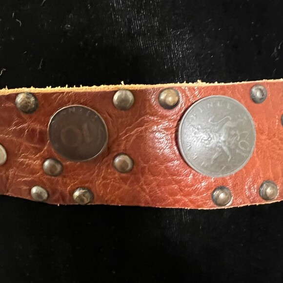 Boss Orange Hugo Boss Limited Edition Belt World Coins Embellished Leather - Picture 7 of 11